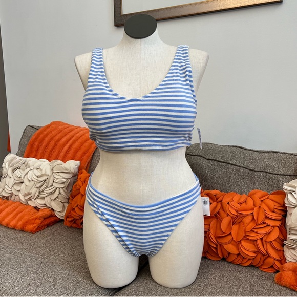 Old Navy Other - ❣️🆕Old Navy Blue & White Stripe Classic Terry Bikini❣️